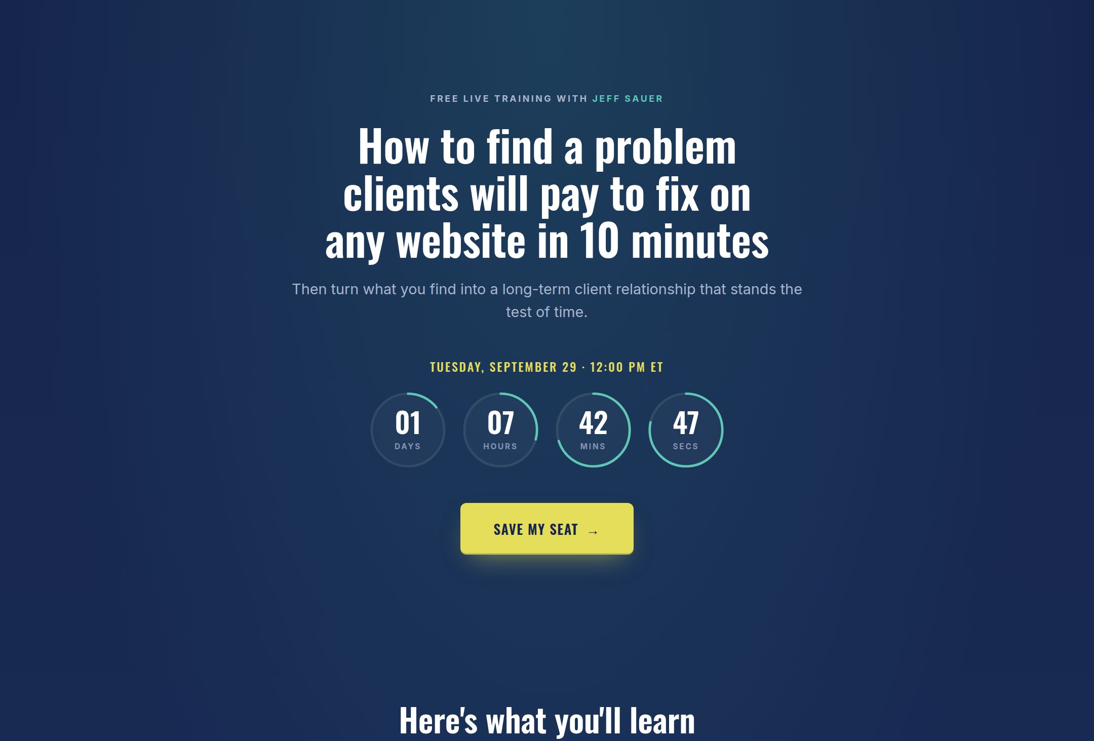 Registration page preview
